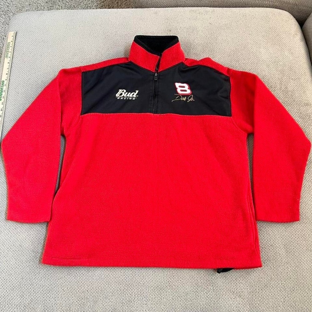 Vintage 2000s dale Earnhardt Jr fleece quarter zip  Size large